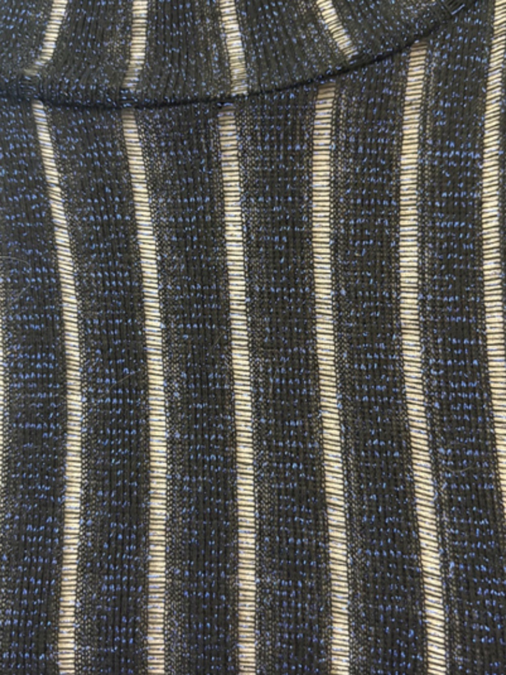 Anthropologie Pilcro midnight blue metallic lattice mockneck top size Small EUC - Picture 4 of 11